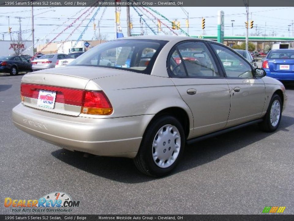 1996 Saturn S Series SL2 Sedan Gold / Beige Photo #5