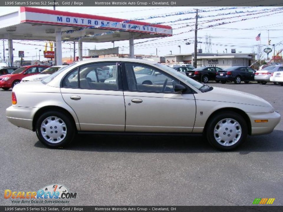 1996 Saturn S Series SL2 Sedan Gold / Beige Photo #6