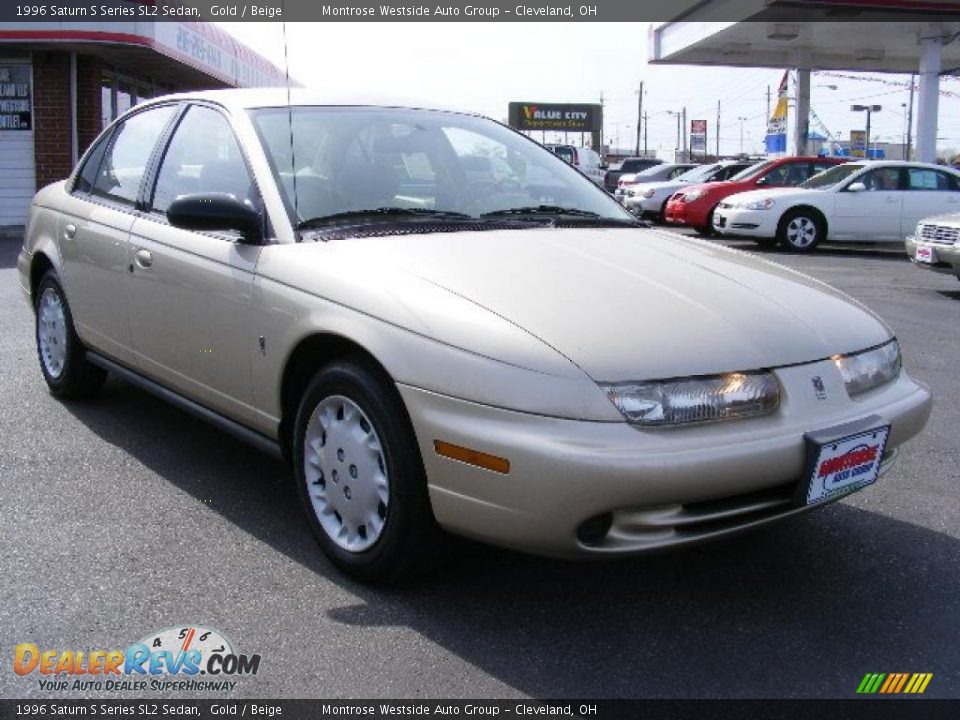 1996 Saturn S Series SL2 Sedan Gold / Beige Photo #7