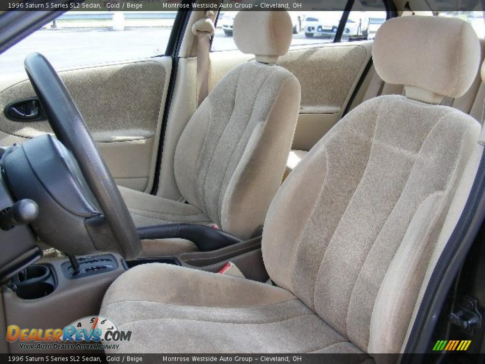 1996 Saturn S Series SL2 Sedan Gold / Beige Photo #9