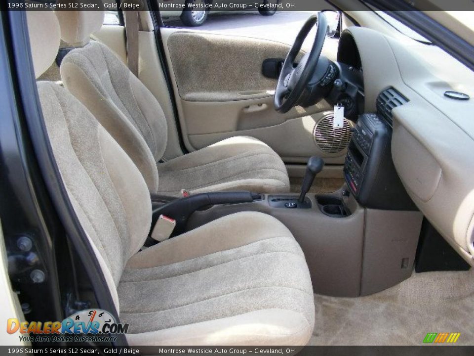 1996 Saturn S Series SL2 Sedan Gold / Beige Photo #13