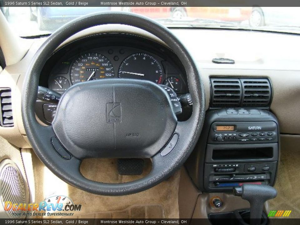 1996 Saturn S Series SL2 Sedan Gold / Beige Photo #15