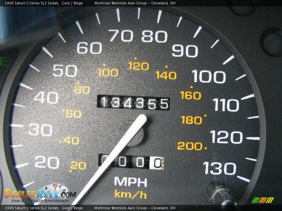 1996 Saturn S Series SL2 Sedan Gold / Beige Photo #18