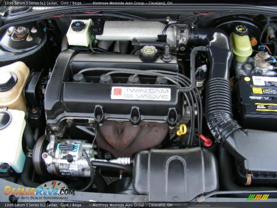 1996 Saturn S Series SL2 Sedan Gold / Beige Photo #27