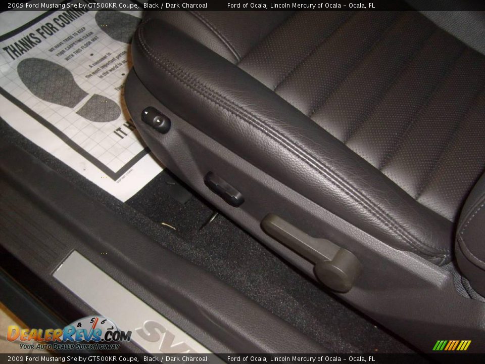 2009 Ford Mustang Shelby GT500KR Coupe Black / Dark Charcoal Photo #16