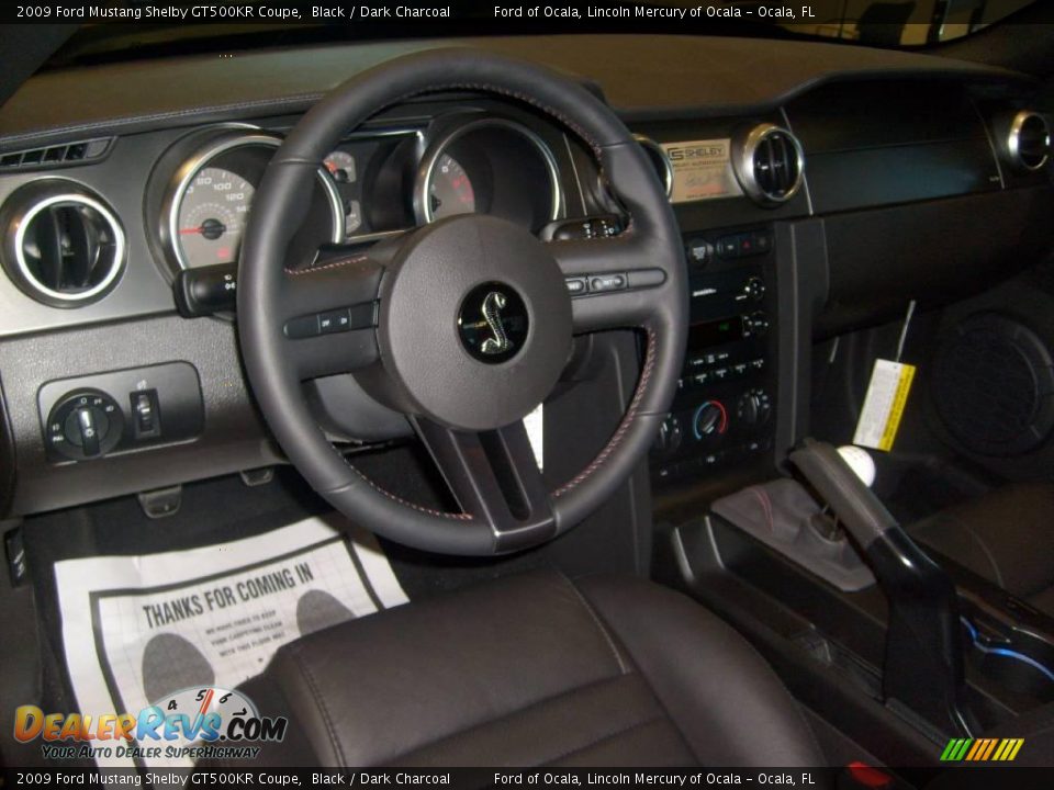 2009 Ford Mustang Shelby GT500KR Coupe Black / Dark Charcoal Photo #17