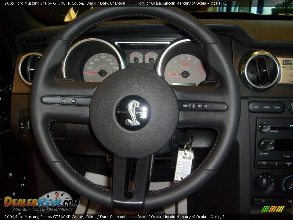 2009 Ford Mustang Shelby GT500KR Coupe Black / Dark Charcoal Photo #21