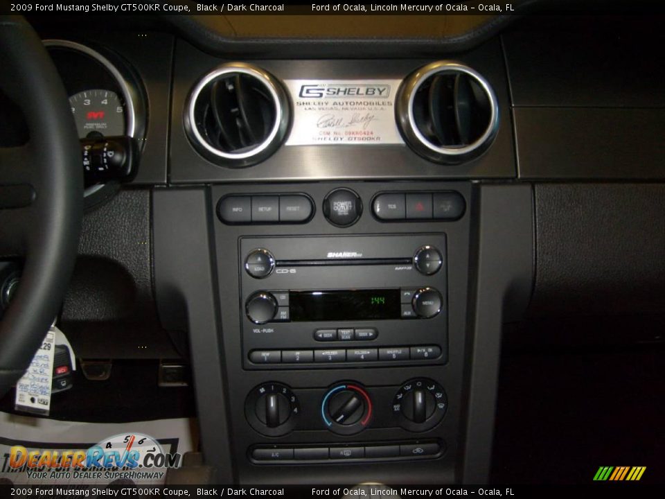 2009 Ford Mustang Shelby GT500KR Coupe Black / Dark Charcoal Photo #22