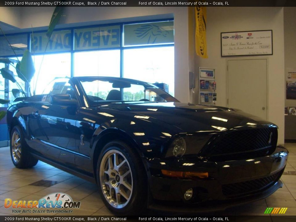 2009 Ford Mustang Shelby GT500KR Coupe Black / Dark Charcoal Photo #26
