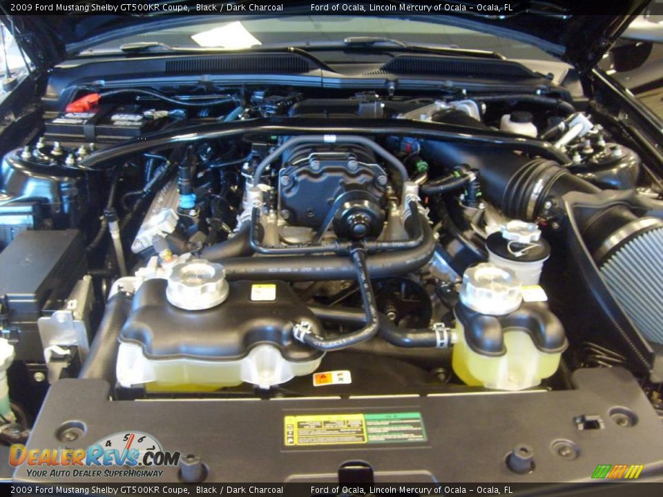 2009 Ford Mustang Shelby GT500KR Coupe Black / Dark Charcoal Photo #30