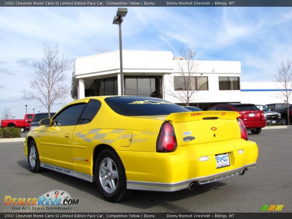 2002 Chevrolet Monte Carlo SS Limited Edition Pace Car Competition Yellow / Ebony Photo #3