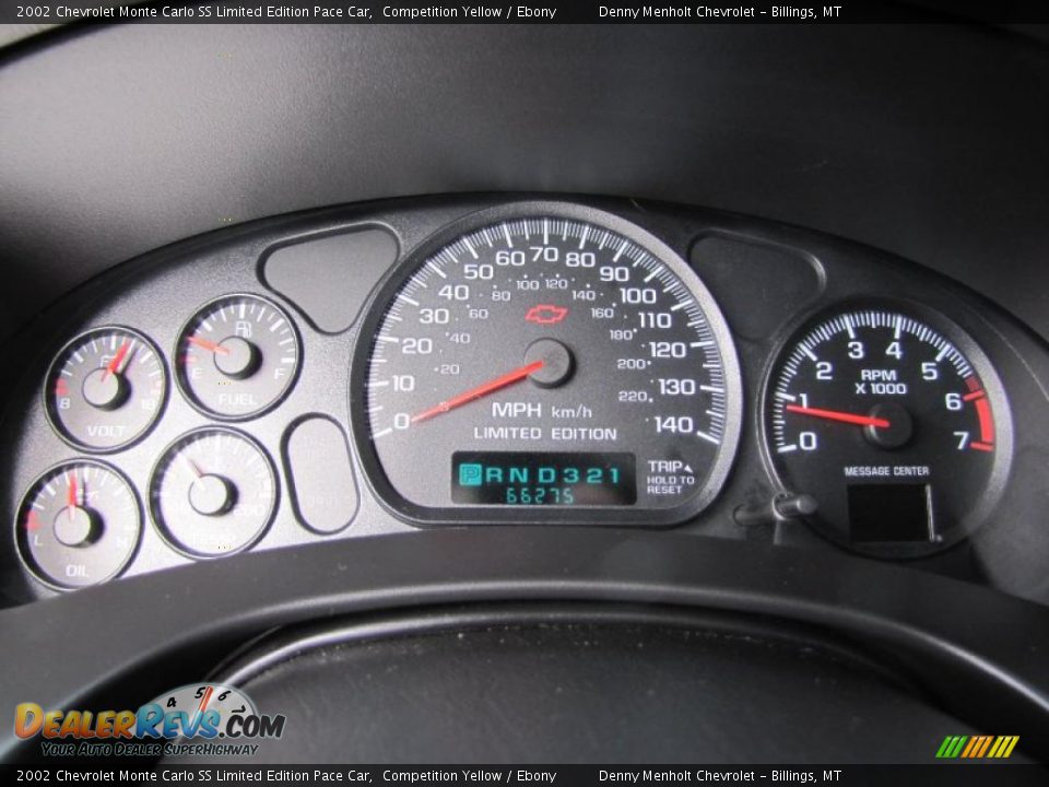 2002 Chevrolet Monte Carlo SS Limited Edition Pace Car Competition Yellow / Ebony Photo #7