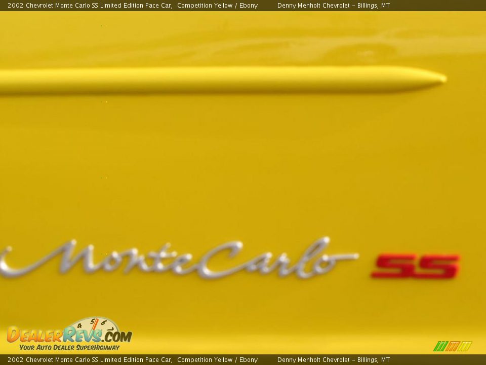 2002 Chevrolet Monte Carlo SS Limited Edition Pace Car Competition Yellow / Ebony Photo #13