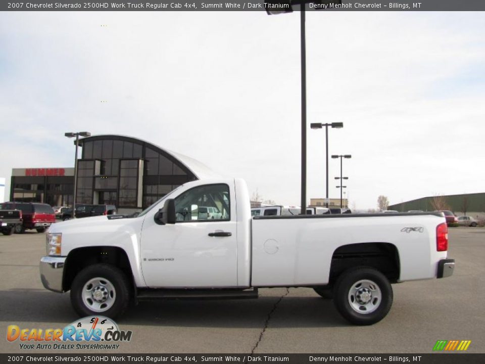 2007 Chevrolet Silverado 2500HD Work Truck Regular Cab 4x4 Summit White / Dark Titanium Photo #1