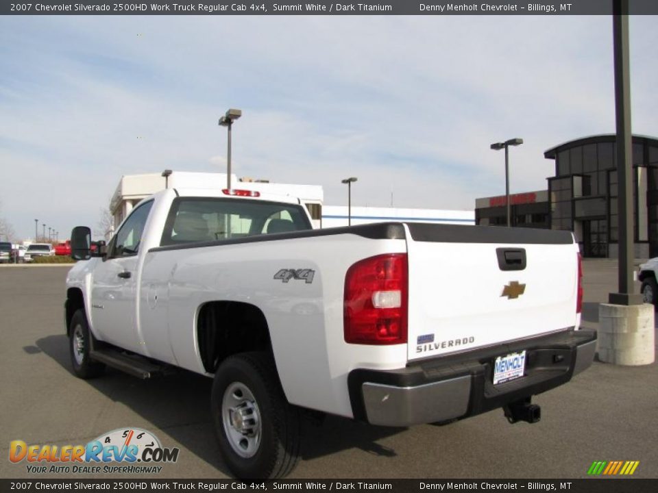 2007 Chevrolet Silverado 2500HD Work Truck Regular Cab 4x4 Summit White / Dark Titanium Photo #3