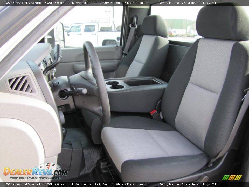 2007 Chevrolet Silverado 2500HD Work Truck Regular Cab 4x4 Summit White / Dark Titanium Photo #4