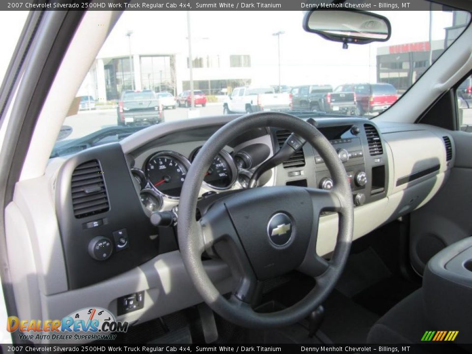 2007 Chevrolet Silverado 2500HD Work Truck Regular Cab 4x4 Summit White / Dark Titanium Photo #5