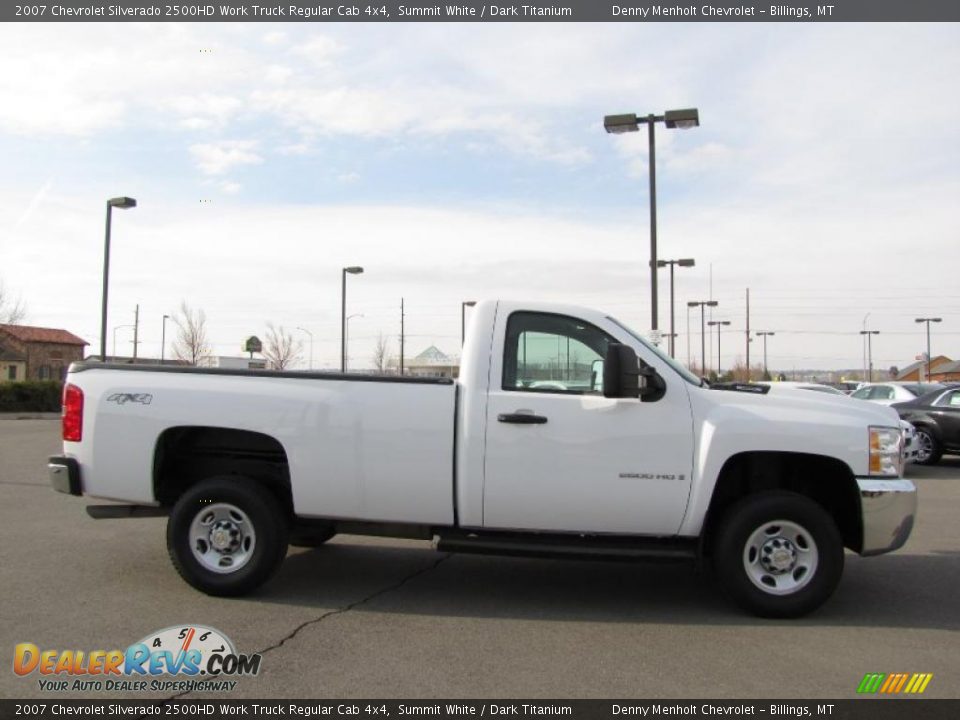 2007 Chevrolet Silverado 2500HD Work Truck Regular Cab 4x4 Summit White / Dark Titanium Photo #8