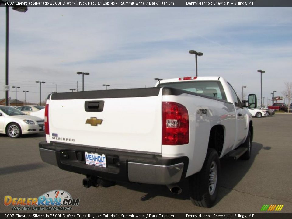 2007 Chevrolet Silverado 2500HD Work Truck Regular Cab 4x4 Summit White / Dark Titanium Photo #9