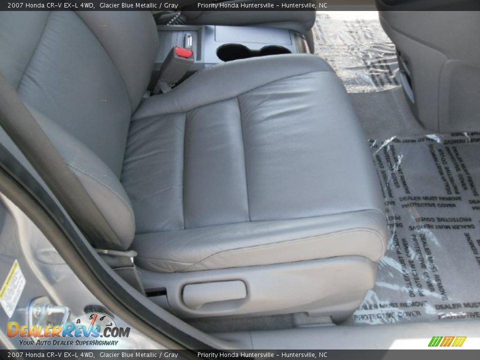 2007 Honda CR-V EX-L 4WD Glacier Blue Metallic / Gray Photo #19