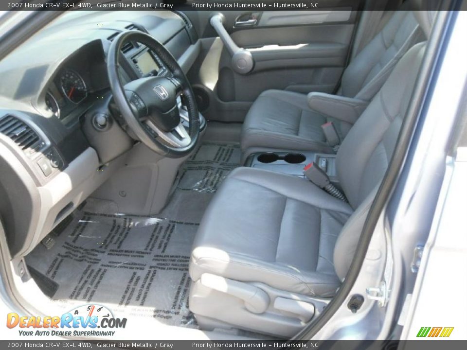 2007 Honda CR-V EX-L 4WD Glacier Blue Metallic / Gray Photo #25