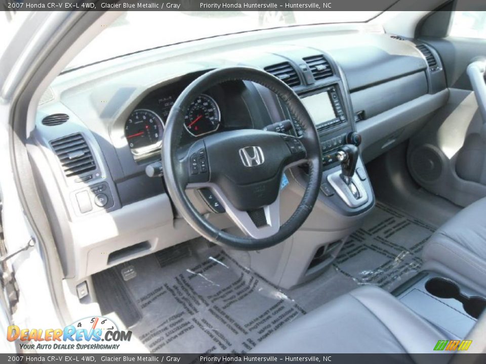 2007 Honda CR-V EX-L 4WD Glacier Blue Metallic / Gray Photo #26