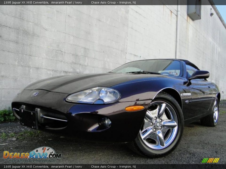 1998 Jaguar XK XK8 Convertible Amaranth Pearl / Ivory Photo #1