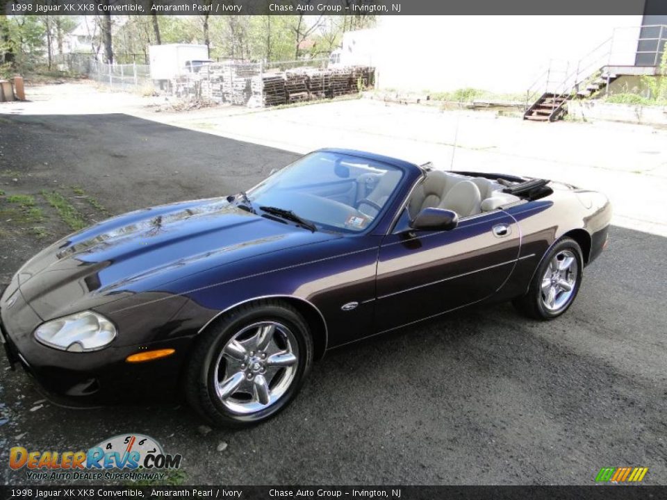 1998 Jaguar XK XK8 Convertible Amaranth Pearl / Ivory Photo #16