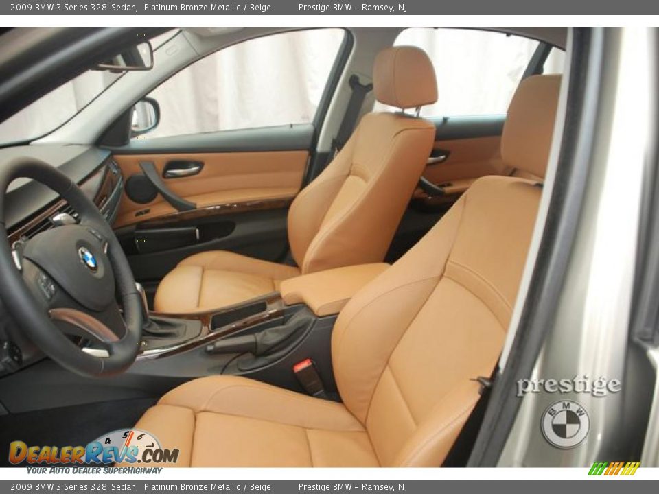 2009 BMW 3 Series 328i Sedan Platinum Bronze Metallic / Beige Photo #13