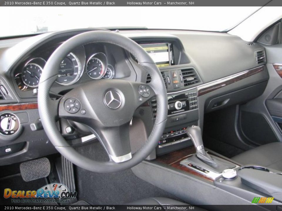 2010 Mercedes-Benz E 350 Coupe Quartz Blue Metallic / Black Photo #8