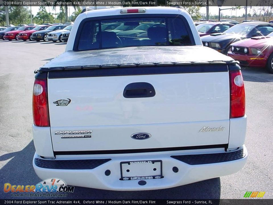 2004 Ford Explorer Sport Trac Adrenalin 4x4 Oxford White / Medium Dark Flint/Dark Flint Photo #4