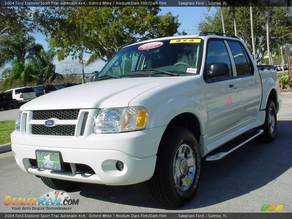 2004 Ford Explorer Sport Trac Adrenalin 4x4 Oxford White / Medium Dark Flint/Dark Flint Photo #8