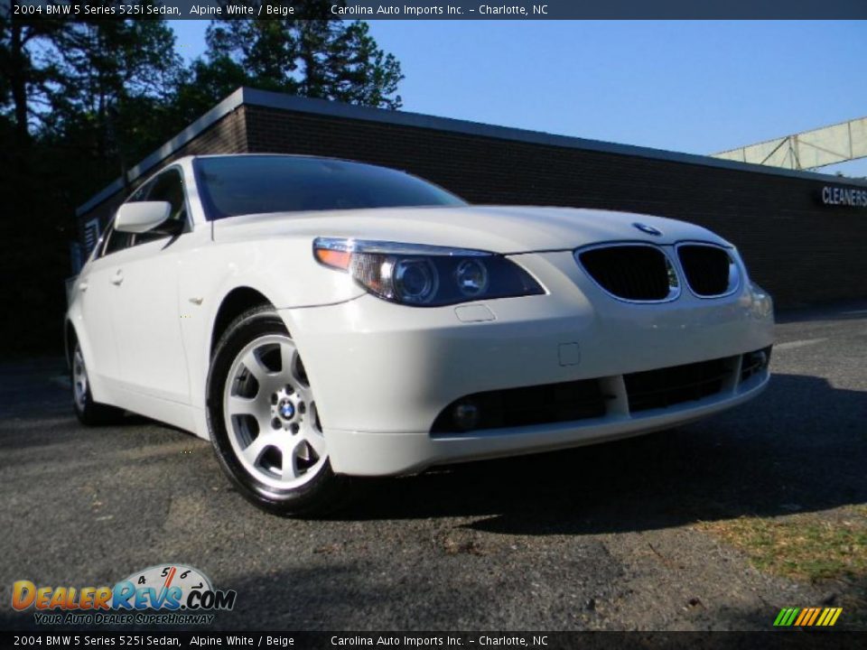 2004 BMW 5 Series 525i Sedan Alpine White / Beige Photo #2