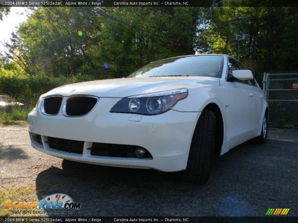 2004 BMW 5 Series 525i Sedan Alpine White / Beige Photo #4