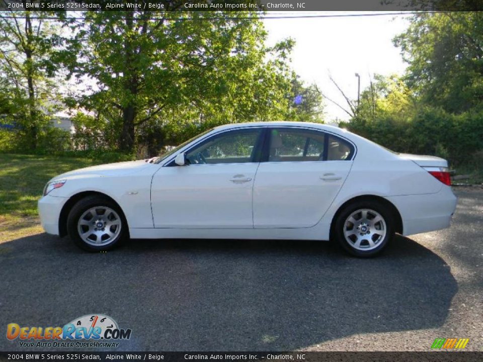 2004 BMW 5 Series 525i Sedan Alpine White / Beige Photo #5