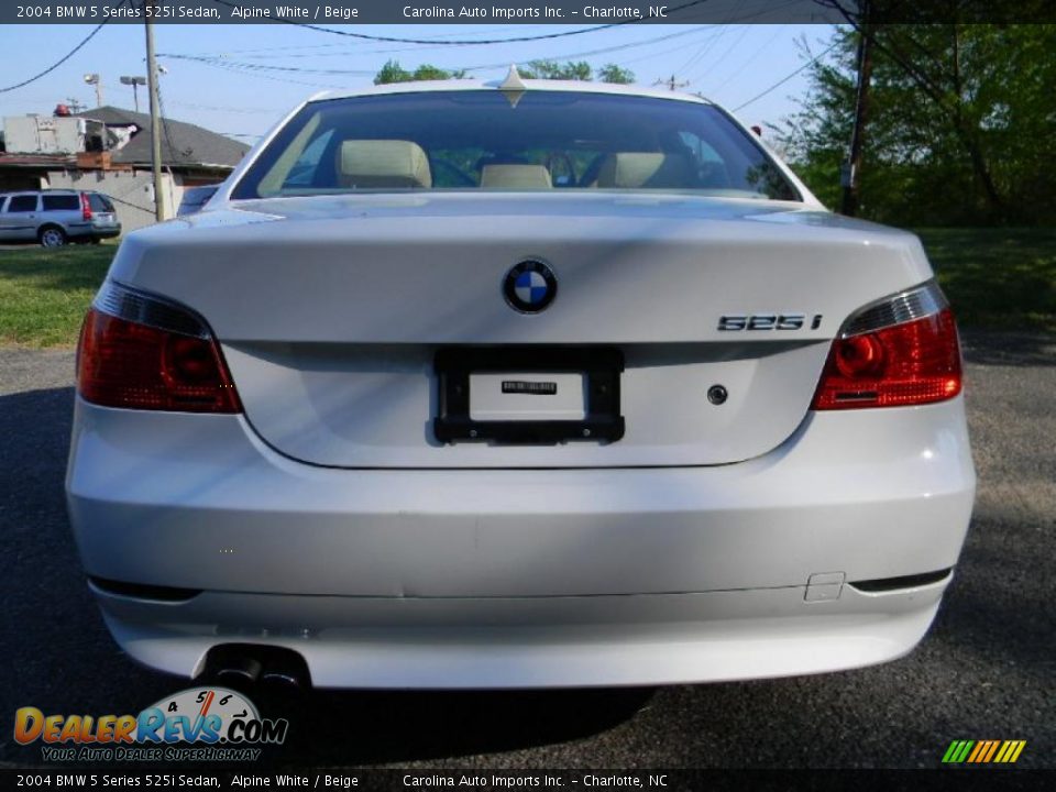 2004 BMW 5 Series 525i Sedan Alpine White / Beige Photo #7