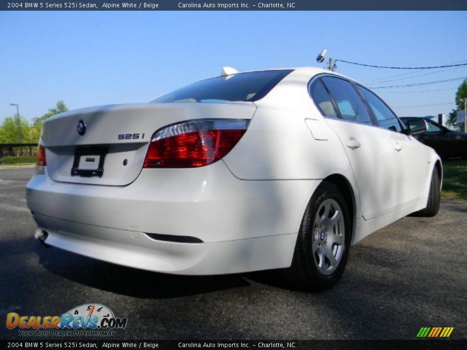 2004 BMW 5 Series 525i Sedan Alpine White / Beige Photo #8