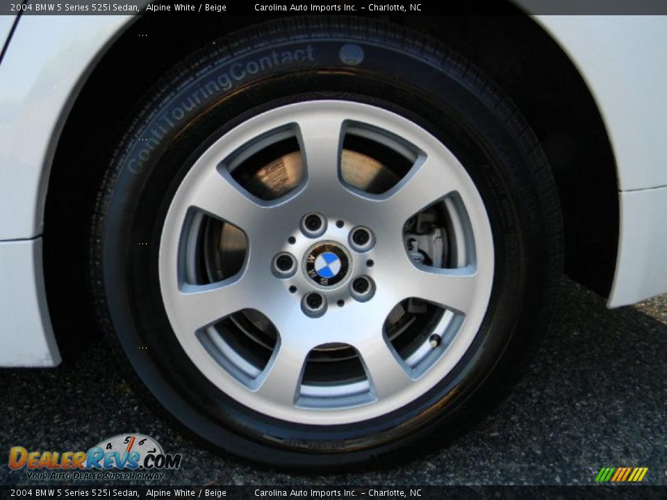 2004 BMW 5 Series 525i Sedan Alpine White / Beige Photo #26