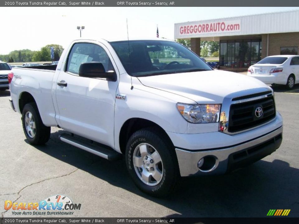 2010 Toyota Tundra Regular Cab Super White / Black Photo #1