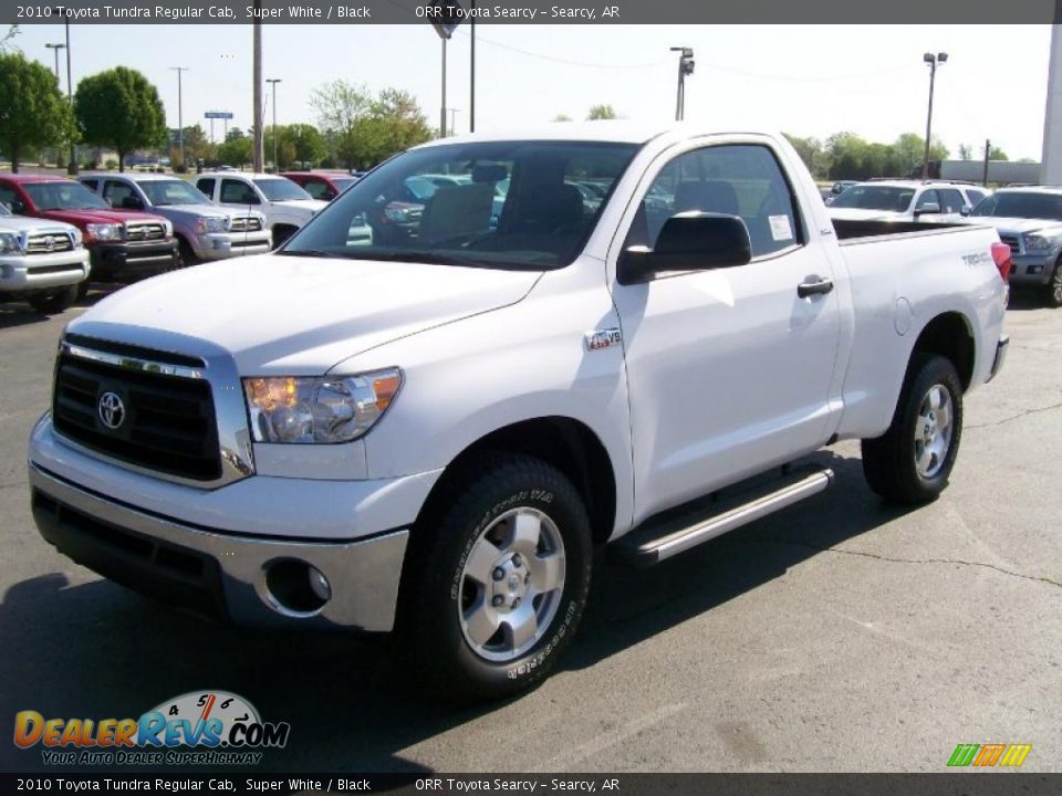 2010 Toyota Tundra Regular Cab Super White / Black Photo #2