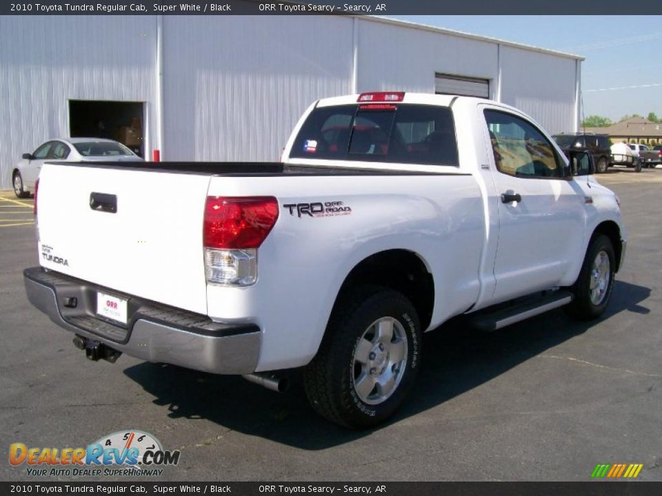 2010 Toyota Tundra Regular Cab Super White / Black Photo #4