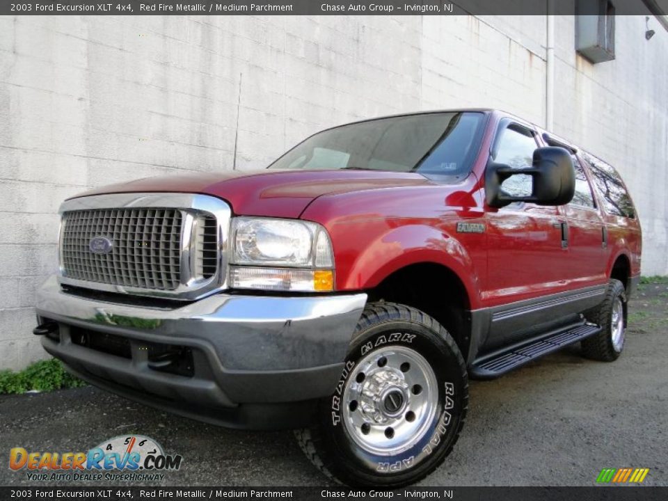 2003 Ford Excursion XLT 4x4 Red Fire Metallic / Medium Parchment Photo #1