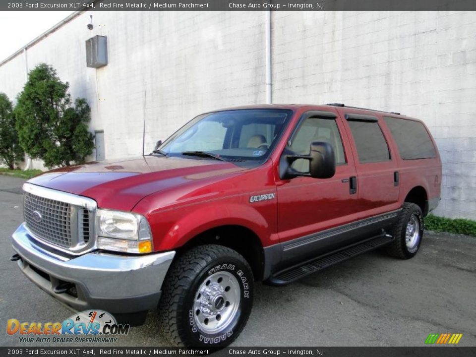 2003 Ford Excursion XLT 4x4 Red Fire Metallic / Medium Parchment Photo #7