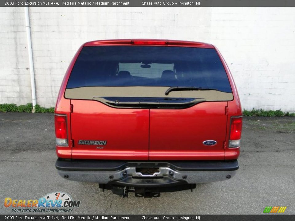 2003 Ford Excursion XLT 4x4 Red Fire Metallic / Medium Parchment Photo #8
