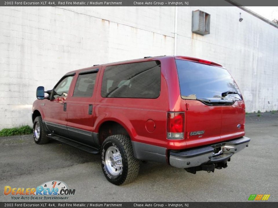 2003 Ford Excursion XLT 4x4 Red Fire Metallic / Medium Parchment Photo #9