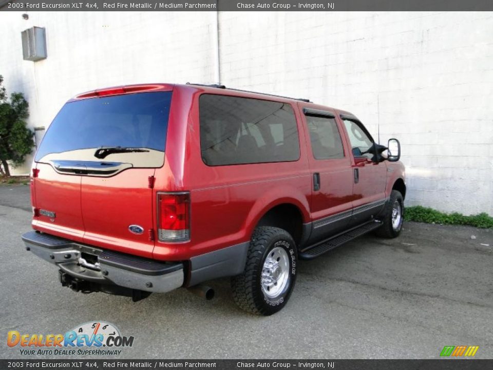2003 Ford Excursion XLT 4x4 Red Fire Metallic / Medium Parchment Photo #10