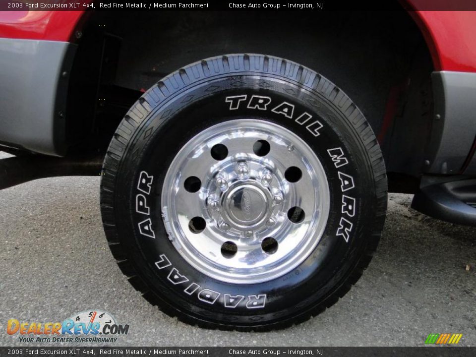 2003 Ford Excursion XLT 4x4 Red Fire Metallic / Medium Parchment Photo #15