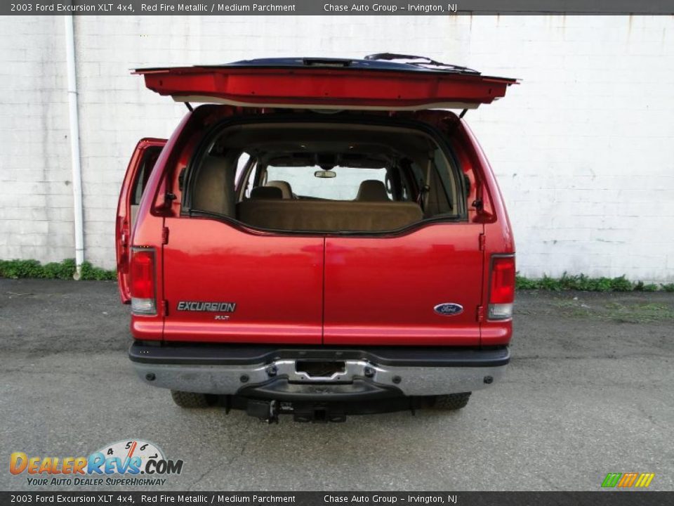 2003 Ford Excursion XLT 4x4 Red Fire Metallic / Medium Parchment Photo #21