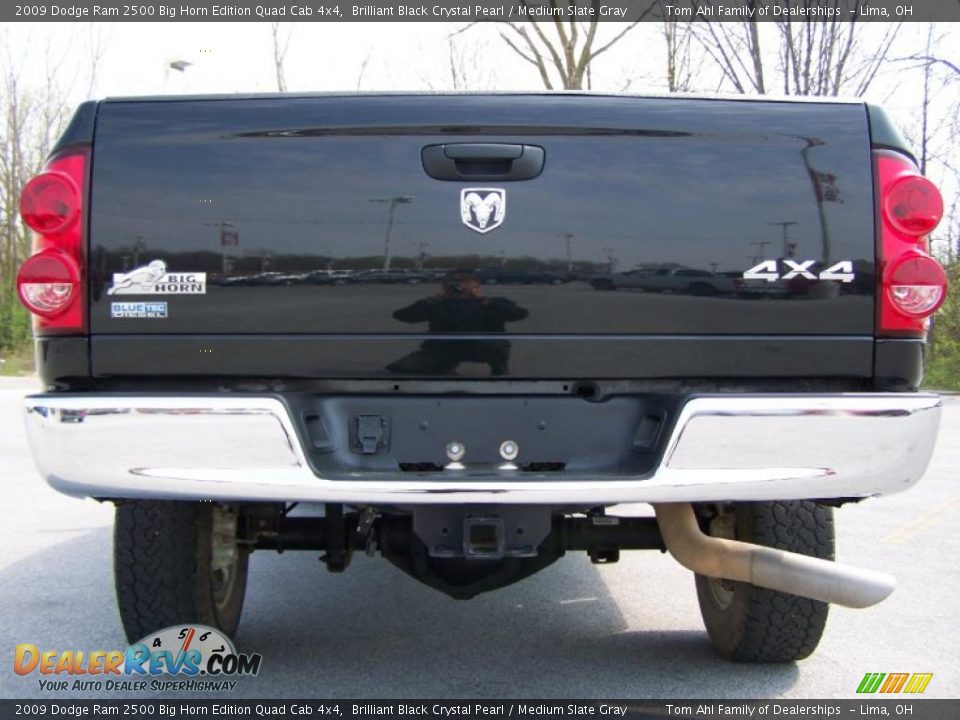 2009 Dodge Ram 2500 Big Horn Edition Quad Cab 4x4 Brilliant Black Crystal Pearl / Medium Slate Gray Photo #6