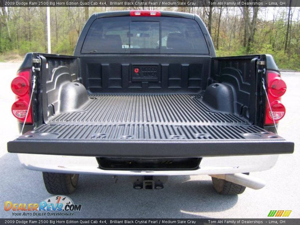 2009 Dodge Ram 2500 Big Horn Edition Quad Cab 4x4 Brilliant Black Crystal Pearl / Medium Slate Gray Photo #7